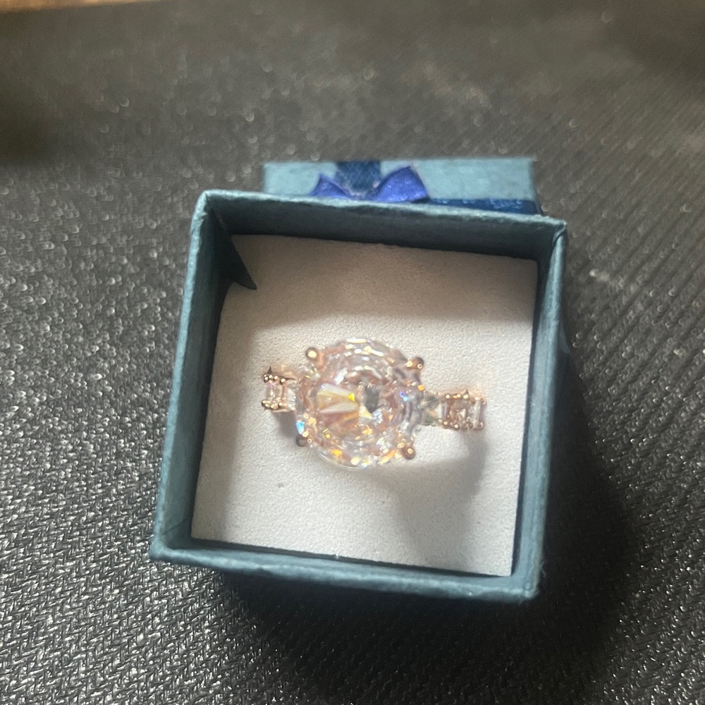 Rose Gold Plated Bomb Party Cubic Zirconia Ring